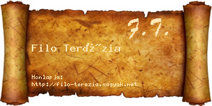 Filo Terézia névjegykártya